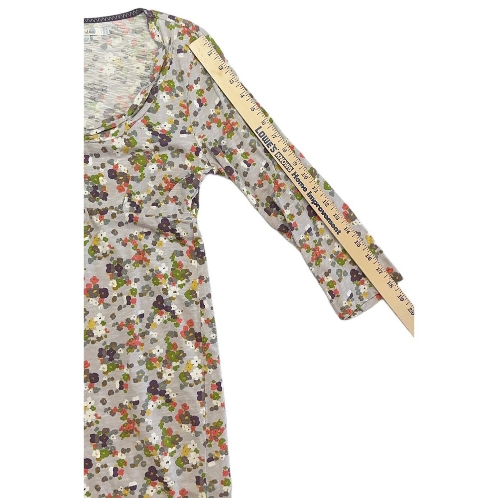 Boden Dress Women's Sz 6 Gray Floral Long Sleeve Cottagecore Gorpcore - Picture 7 of 7